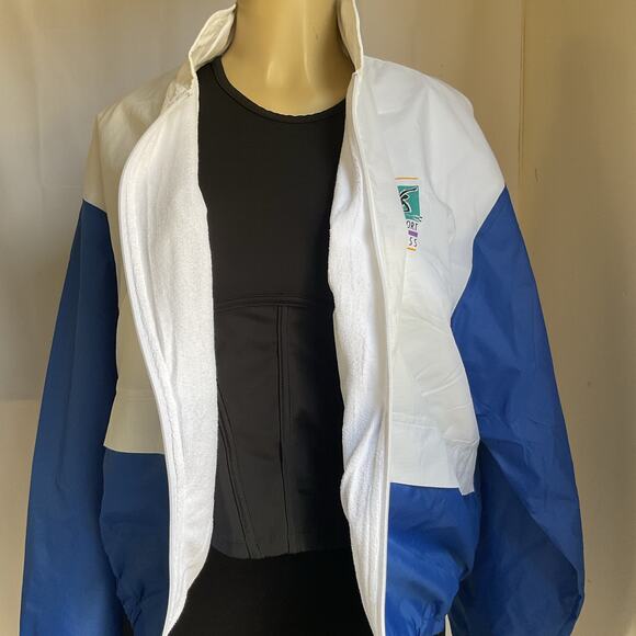 Vintage Y2K Holland America Line Windbreaker 90s Cruise Ship Jacket Patchwork  L - Picture 4 of 16